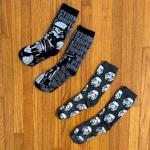 2 Pairs of STAR WARS STORMTROOPER SOCKS